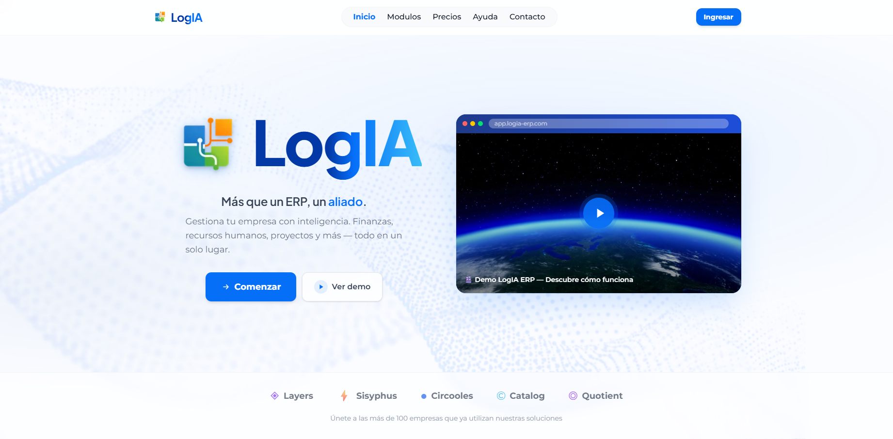 LogIA — Plataforma de negocio · ERP / SaaS